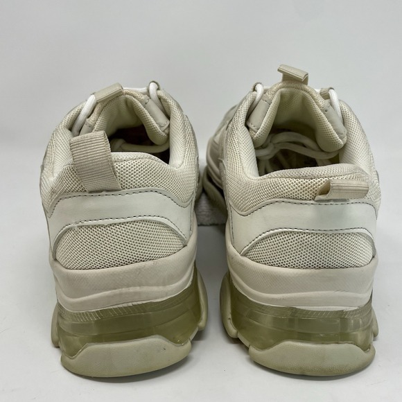 Womens‎ Sneakers Beige Cream Platform Chunky RUNNING Walking Tennis Shoes Size 9 - Picture 4 of 9